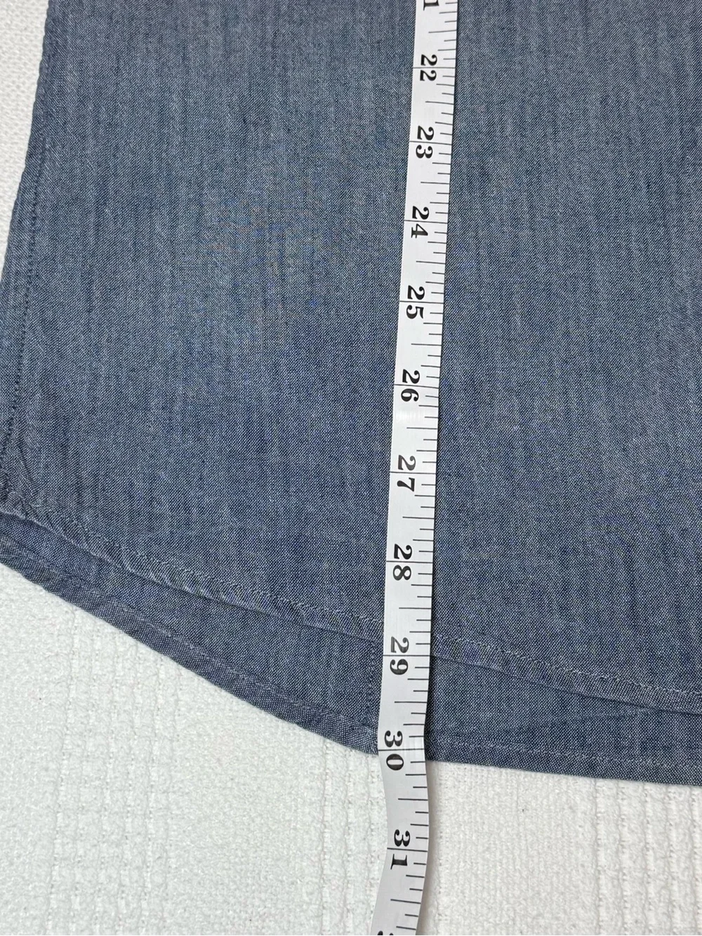 Banana Republic Men's Western Chambray Button-Down Shirt Pearl Snap Buttons